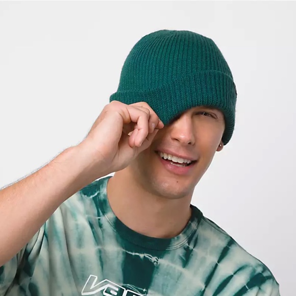 VANS Men's Core Basics Beanie Green Hat One Size Acrylic VN000K9YBKS - Picture 1 of 5